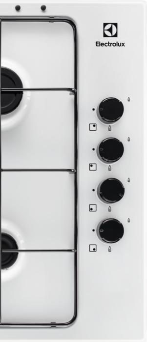 Image du produit Electrolux EGS6414W Cooker White Built-in Gas 4 Cooker(s)