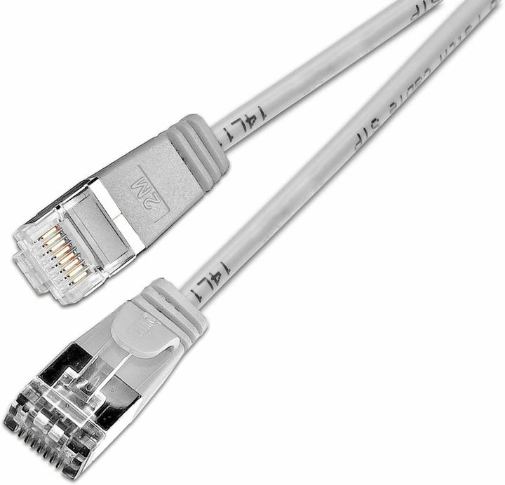 Productafbeelding Wirewin Slanke patchkabel: F/FTP, 7,5m, grijs (U/FTP, CAT6, 7.50 m)