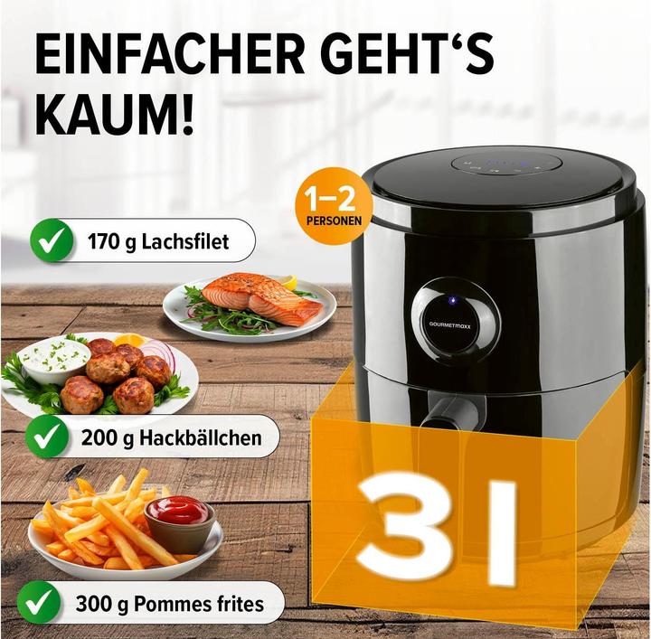 Actual product image Gourmetmaxx Digital hot air fryer