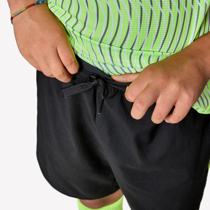 Produktbild Kipsta Kinder Fussball Shorts - VIRALTO Wavy schwarz/gelb (140)