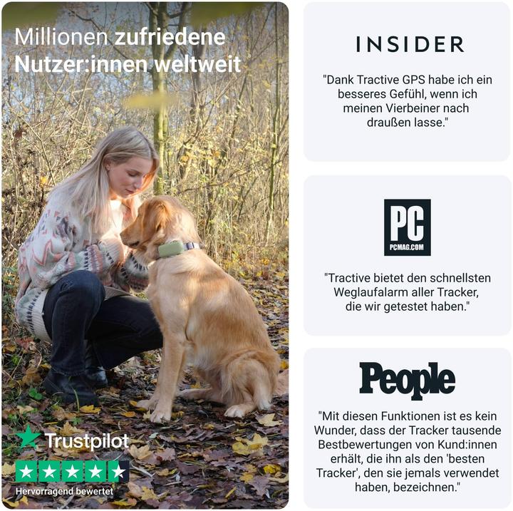 Produktbild Tractive DOG XL GPS Tracker für Hunde (Hund, Allgemein)