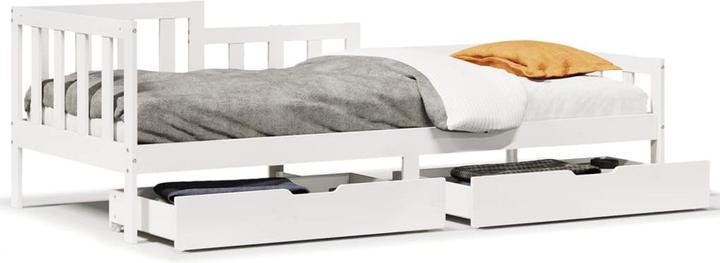 Image du produit VidaXL Lit de jour Lit d'appoint Canapé-lit Tiroirs 90x190cm Bois massif (90 x 190 cm)