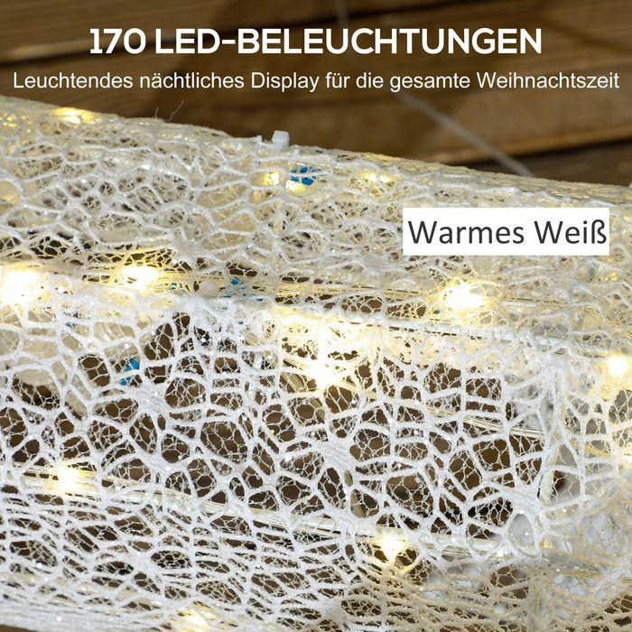 Image du produit Swisshandel24 LED Rentier und Schlitten Weihnachtsdeko mit 170 Lichtern für Indoor, Outdoor