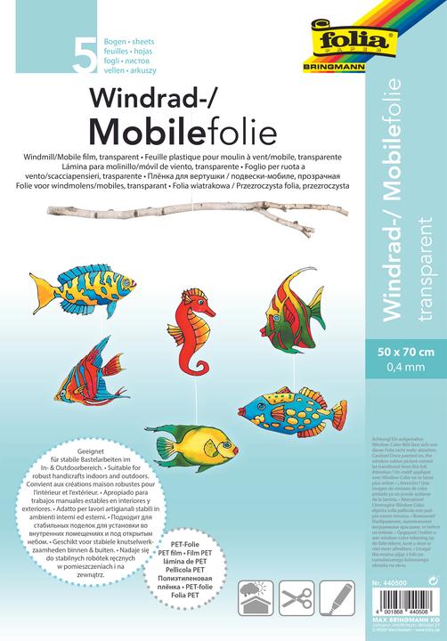 Produktbild Folia Mobilefolie, transparent, 0,4 mm, 500 x 700 mm (50 x 70 cm)