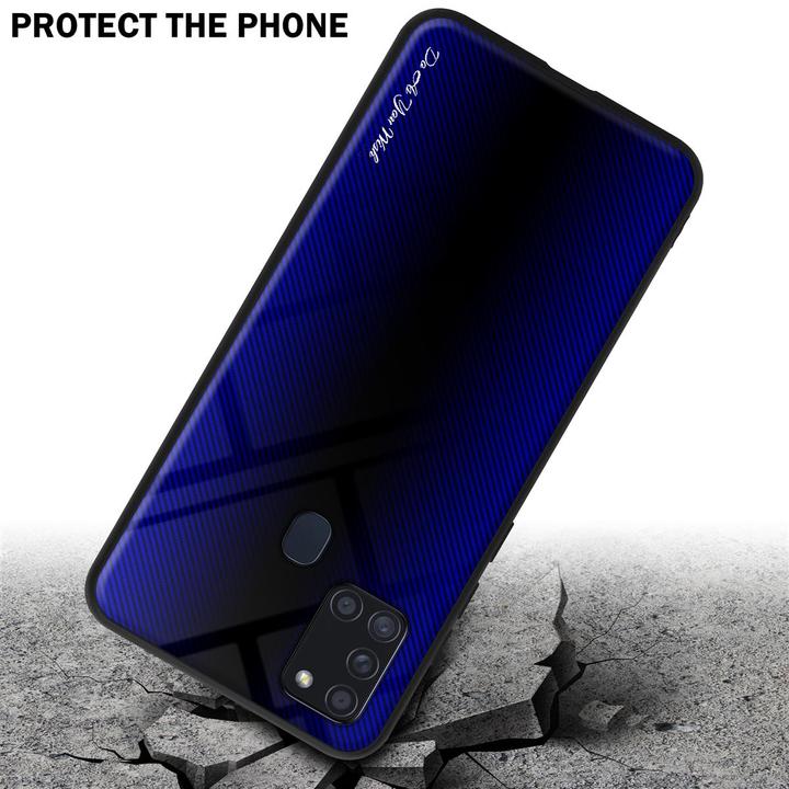 Produktbild Cadorabo TPU Gestreiftes Glas Cover (Samsung Galaxy A21s)