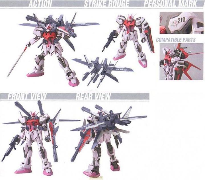 Actual product image Bandai GUNDAM - HG 1/144 Strike Rouge MSV MBF-02 + I.W.S.P. - Model Kit