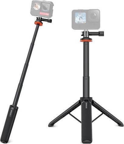 Puluz Action Camera Extension Tripod Selfie Stick Stand for GoPro (Black)