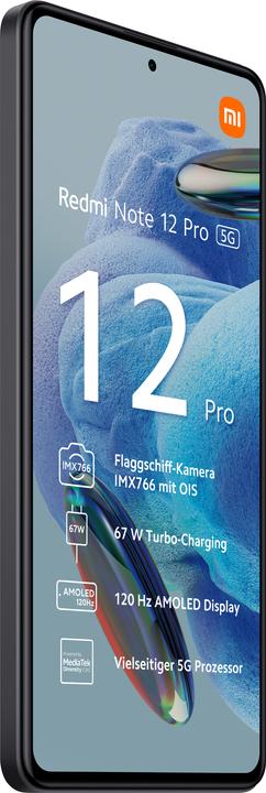 Immagine prodotto Xiaomi Redmi Note 12 Pro 5G (128 GB, Midnight Black, 6.67", Doppia SIM, 50 Mpx, 5G)