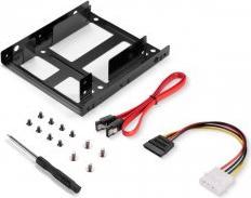 Actual product image Sonero SSD mounting frame set, 2x 2.5" SSD to 3.5" incl. accessories