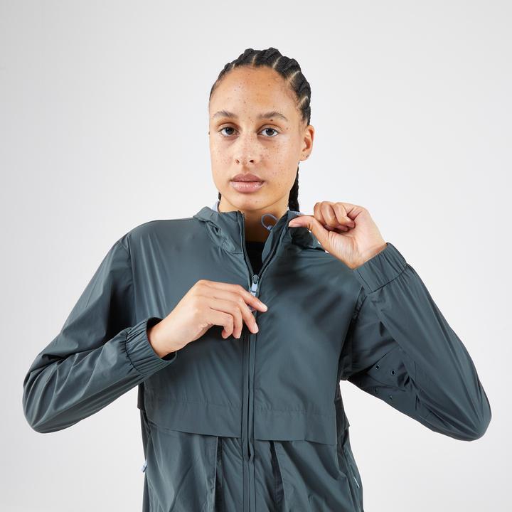 Actual product image Kiprun Women's windproof running jacket - Run 500 Wind green (38)