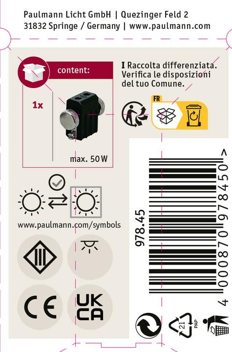 Image du produit Paulmann Lampholder, GX5.3, 12V