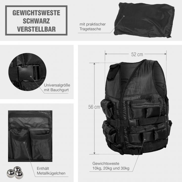 Actual product image Gorilla Sports Weight waistcoat (1 x 1.5 kg - 30 kg)