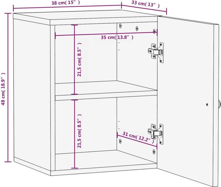 Productafbeelding VidaXL Badkamer wandmeubel (38 x 33 x 48 cm)