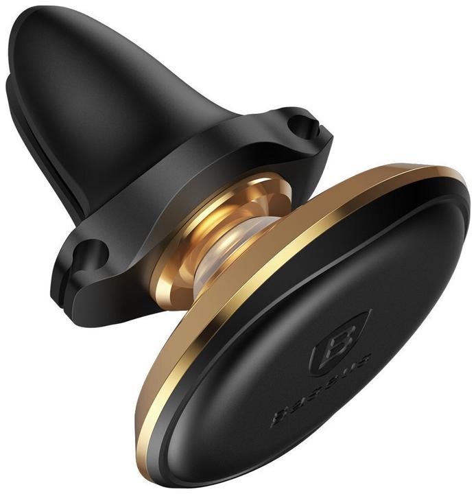 Actual product image Baseus Magnetic Air Vent Car Mount Holder with cable clip Gold