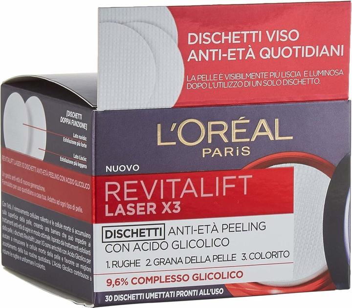 Immagine prodotto L'Oréal Paris L'Oréal Revitalift Laser X 3 30 Pastiglie Peeling Glicolico Anti-Età (Esfoliazione)