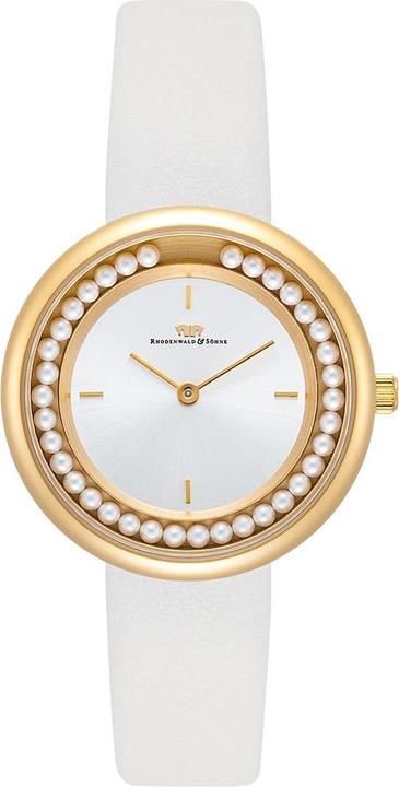 Image du produit Montre à quartz pour femme Pearl en cuir véritable blanc - 32214 (Montre analogique, 32 mm)