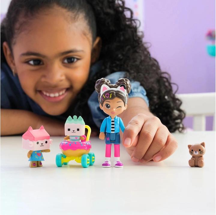 Actual product image Gabby's Dollhouse Gabby’s Dollhouse, Kitty Care Figure Set with Gabby, Baby Box, Baby Benny Box, Surprise Toys & Dollh