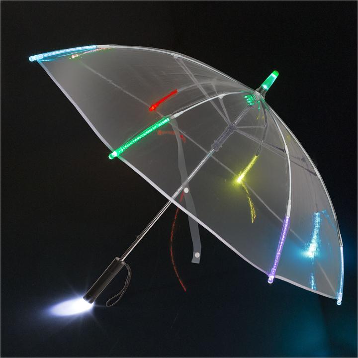 Image du produit Out of the blue Lot de 2 parapluies LED, transparents, 10 LED changeant de couleur