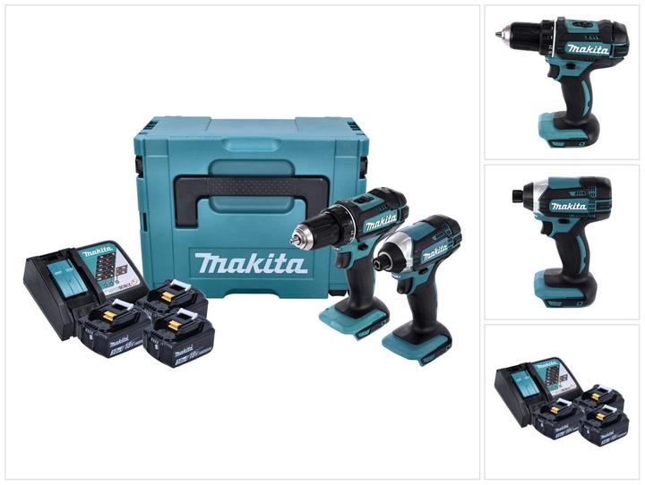 Actual product image Makita DLX 2127 J1 Battery Combo Kit DDF 482 Z cordless drill + DTD 152 cordless impact wrench + 3x A (Rechargeable battery operated)