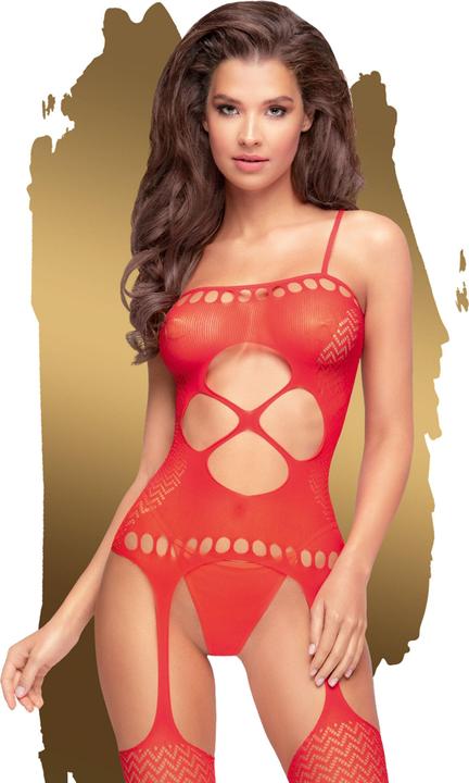 Penthouse Lingerie Hot nightfall - Bas de corps géométrique net - rouge