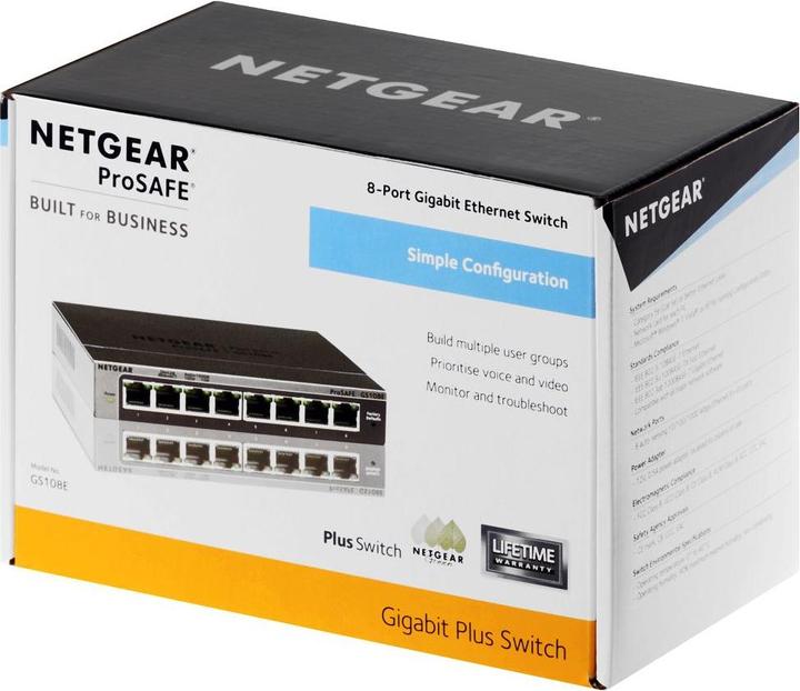 Actual product image Netgear Gs108e-300pes (8 Ports)