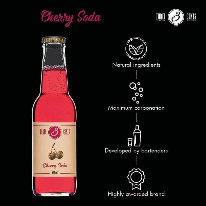 Immagine prodotto Three Cents Soda alla ciliegia (6 x 20 cl)