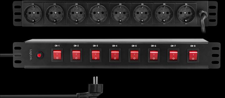 Actual product image LogiLink Power strip (8 x, CEE, 2 m)