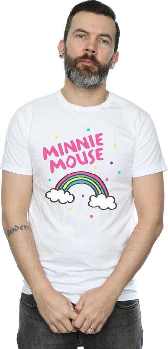 Actual product image Disney Mens Minnie Mouse Rainbow Dots T-Shirt (L)