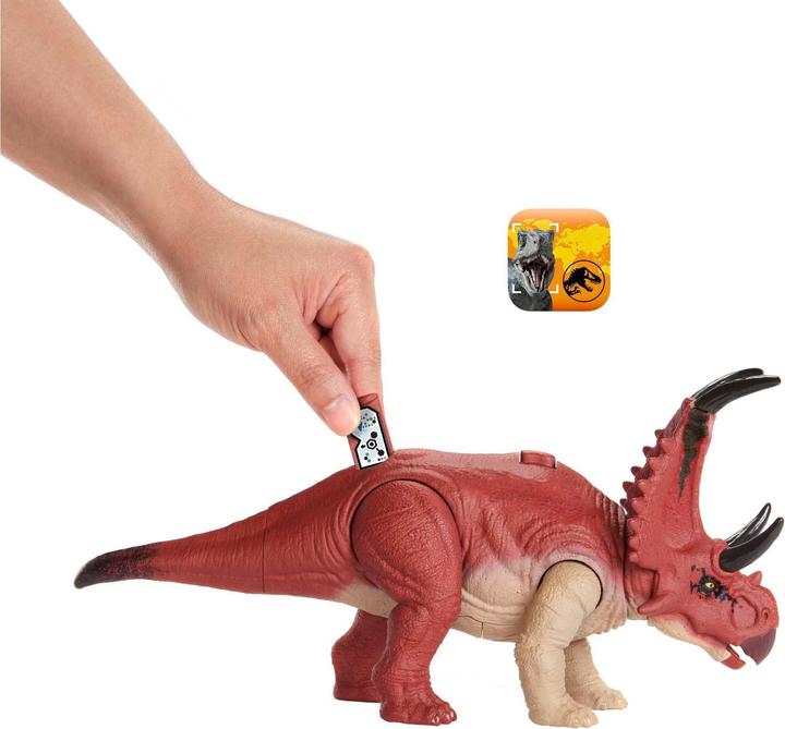 Actual product image Jurassic World WILD ROAR Diabloceratops