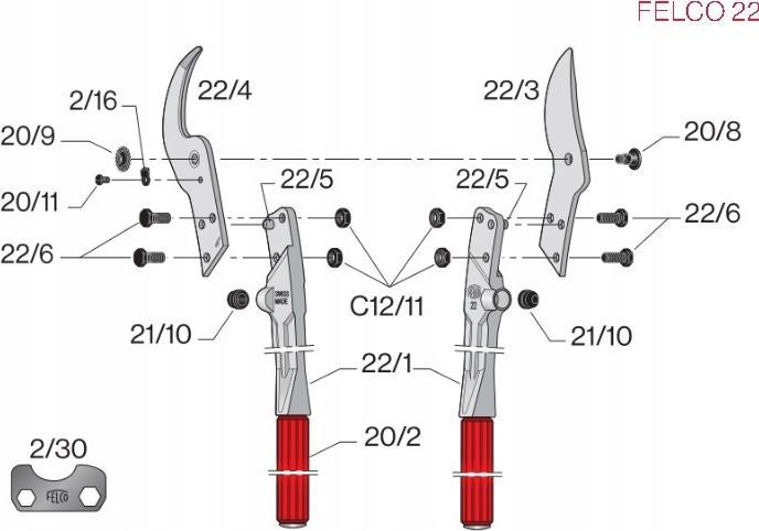 Produktbild Felco 22/6 Sechskantschraube für Astschere Felco22