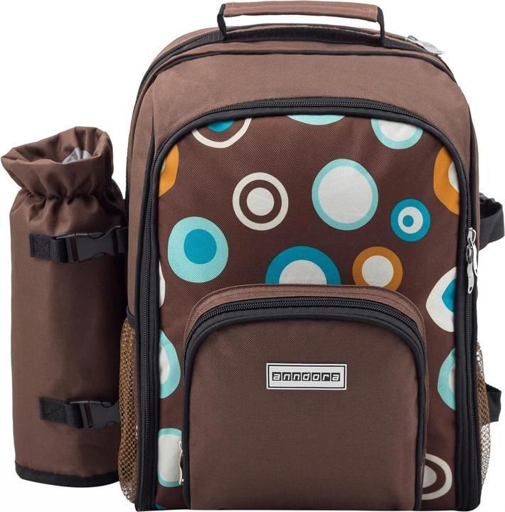 Anndora Picknickrucksack für 2 Personen, Retro Braun