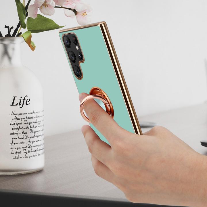Actual product image Cadorabo Case for Samsung Galaxy S22 ULTRA in TPU with camera protection and ring LM089 Style (Samsung Galaxy S22 Ultra)