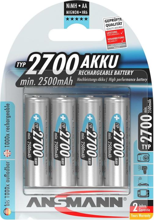 Ansmann Premium (4 Stk., AA, 2500 mAh)