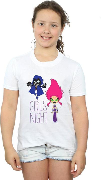 Actual product image Girls Teen Titans Go Girls Night Cotton T-Shirt (152, 158)