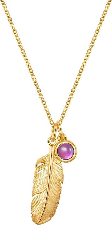 Glanzstücke München Damen Kette Feder Sterling Silber - 35048 (Sterling Silber, 40 - 45 cm)