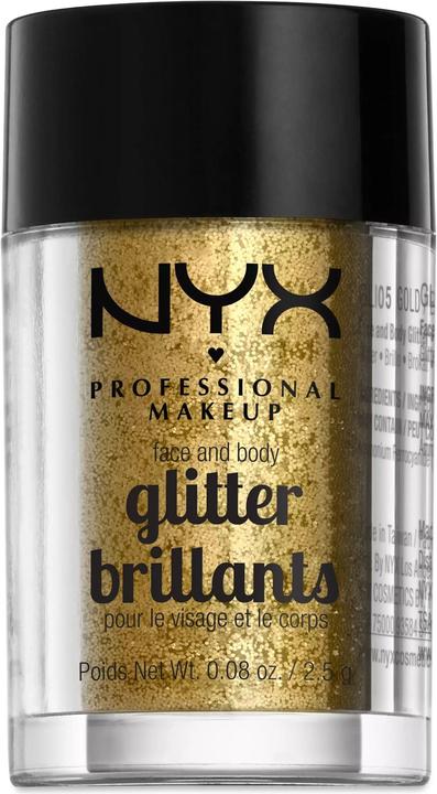 NYX Professional Make-Up Face and Body Glitter (Gold, Highlighter, 2.50 g)