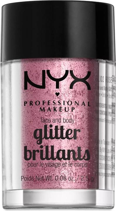 Actual product image NYX Professional Make-Up Face and Body Glitter (Rose, Highlighter, 2.50 g)