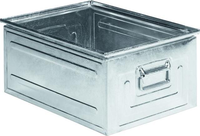 Actual product image Schäfer Shop Stacking box series ST 14/6-1, made of steel, capacity 79 L, ideal f. heavy goods (65 x 47 x 28 cm, 79 l)