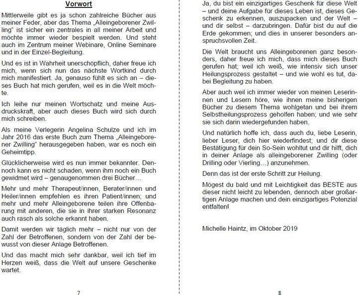 Image du produit Un jumeau né seul? (Allemand, Michelle Haintz, 2020)