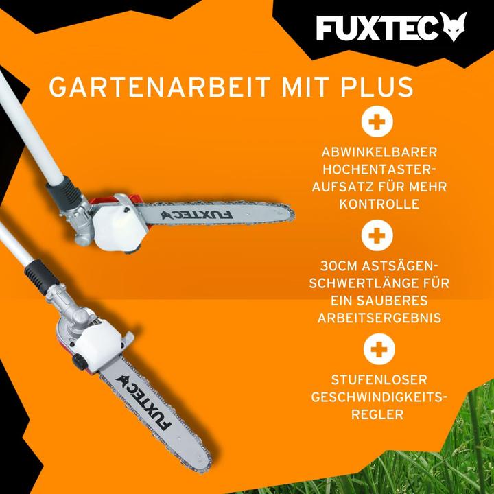 Actual product image Fuxtec FX-MT252ER Multitool 5in1 petrol brushcutter with adjustable high pruner (FX-MT252ER) (Trim line, Plastic knives)