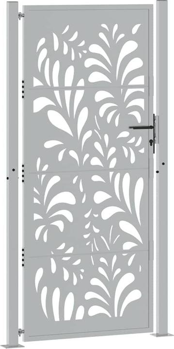 Produktbild VidaXL Gartentor 105x205 cm Wetterfester Stahl Wellen-Design Zauntor