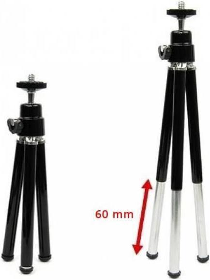 Produktbild Techly I-TRIPOD-UN tripod Mobile phone 3 feet Black