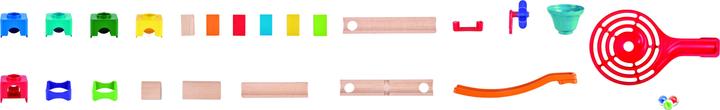 Actual product image Hape Fast marble run with dominoes