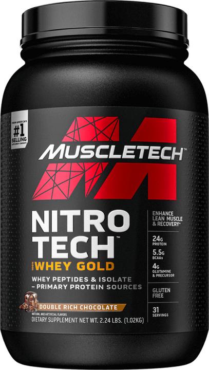 Produktbild Muscle Tech Performance Series Nitro Tech 100% Whey Gold (Double Rich Chocolate, 1 Stk., 1198 g)