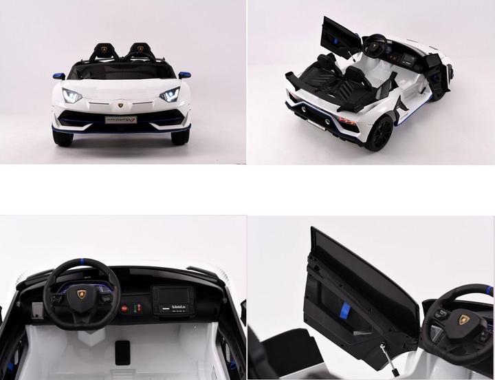 Produktbild Es-toys Elektro Kinderfahrzeug “Lamborghini Aventador SVJ Xago 2 Sitzer” – lizenziert -MP3, Ledersit (12 V)