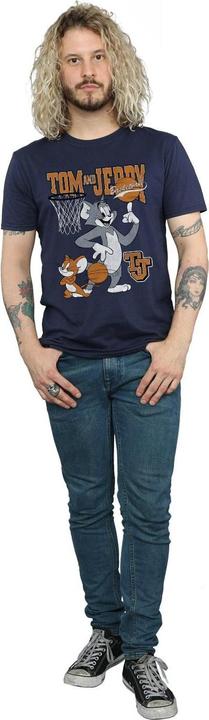 Image du produit Tom & Jerry Mens Spinning Basketball Cotton T-shirt (L)