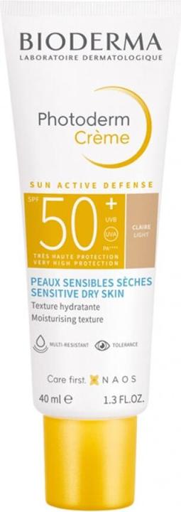Produktbild Bioderma Photoderm Creme SPF 50+ - Light skin sunscreen - 40ml (Sonnencreme Gesicht, SPF 50, 40 ml, 150 g)