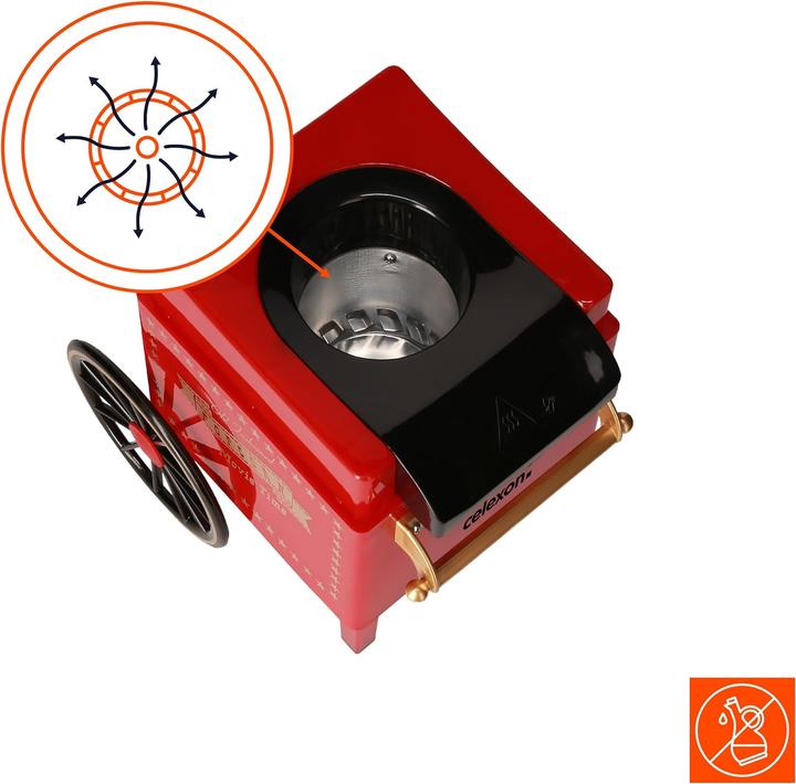 Actual product image Celexon CinePop CP500 popcorn machine in retro look fairground design incl. measuring cup for dosing