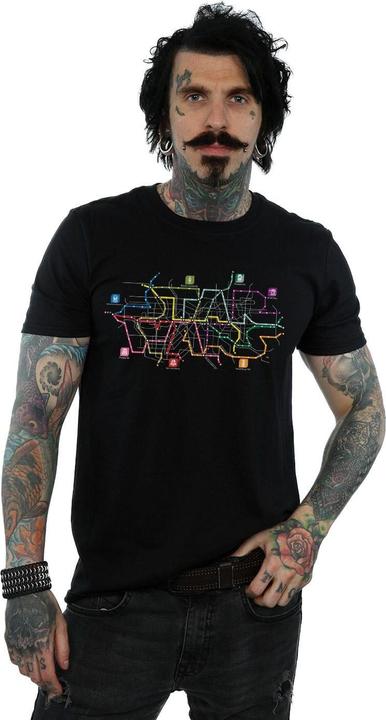 Immagine prodotto Star Wars Subway Map Logo Maglietta Uomo (L)