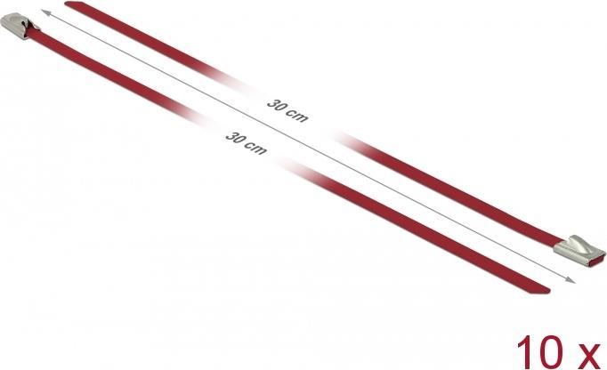 Immagine prodotto Delock Fascetta in acciaio inox 300x4,6 10 pz. (Fascette in metallo, 300 mm, 10 pz.)